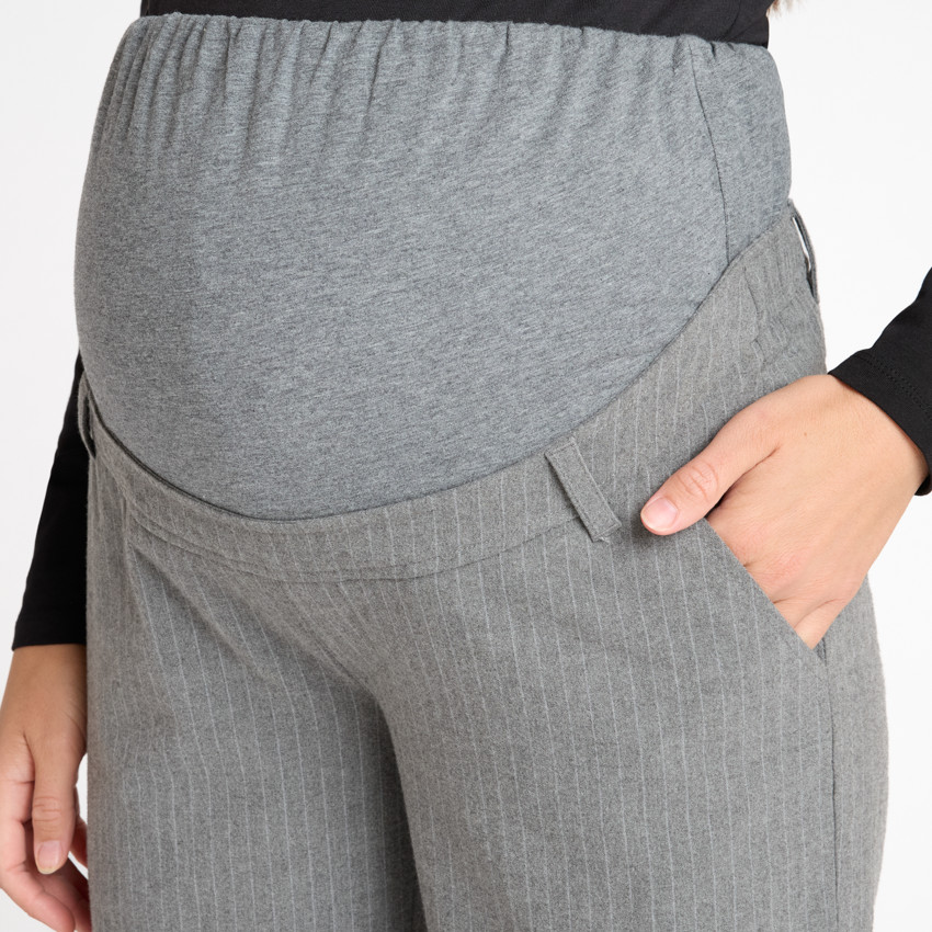 Pantalon large de grossesse avec bandeau haut 