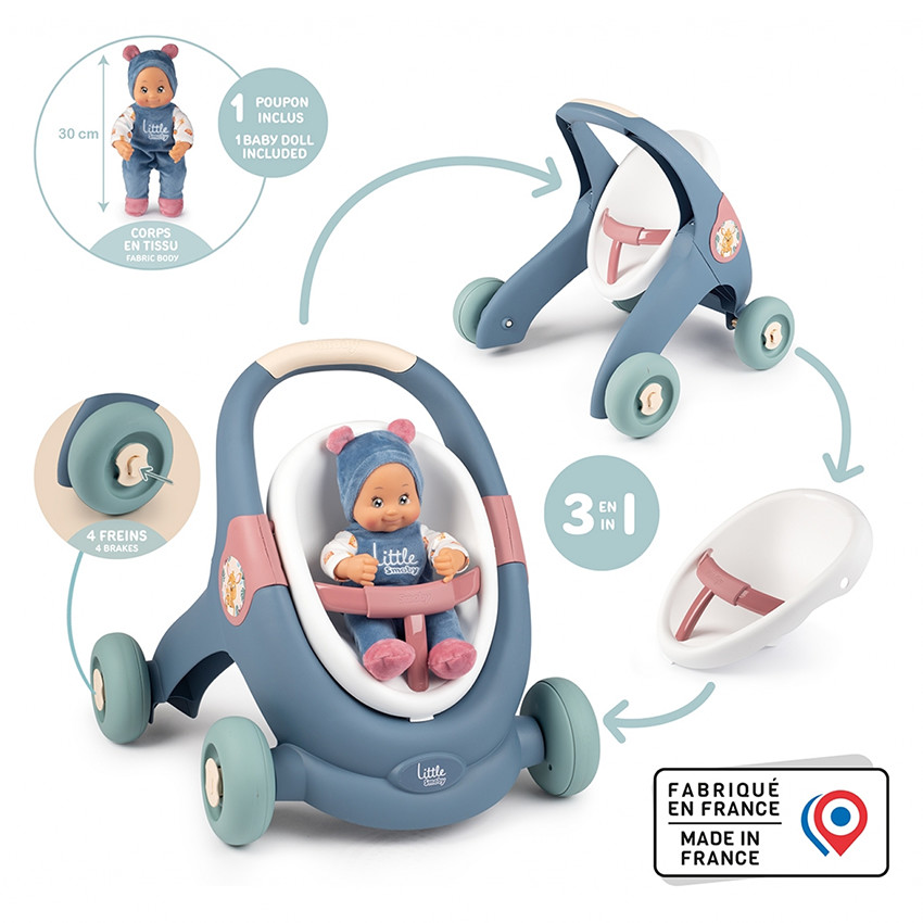 Baby Walker 3 en 1 + Poupon 