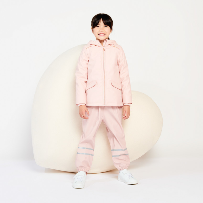 Regenbroek in gom met iriserende banden voor meisjes 