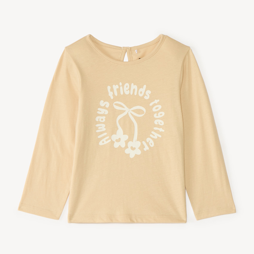 T-shirt manches longues print fantaisie pour bébé fille 