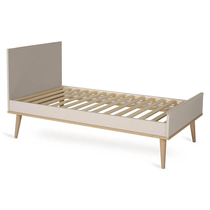 Bed Flow 70x140cm omvormbaar in klein juniorbed 70x170 Clay 