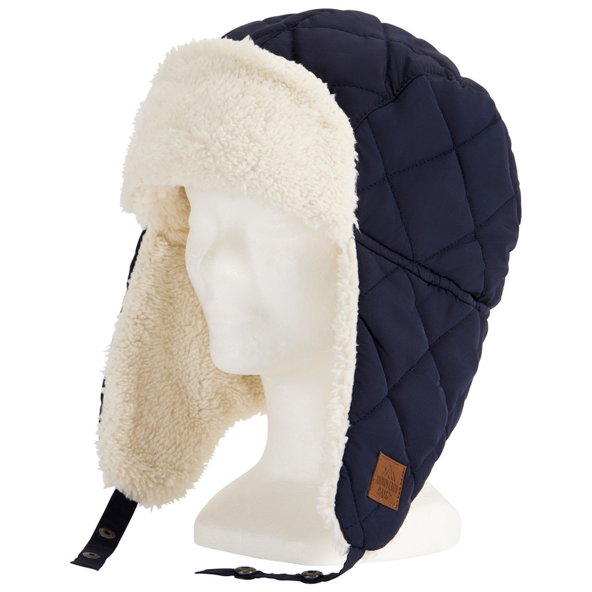 Chapka van stof en voering sherpa voor jongen 