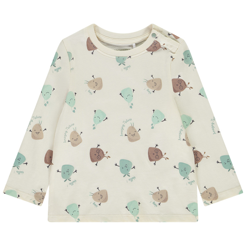 Lange mouwen T-shirt met print van plantachtige wezens voor jongen 