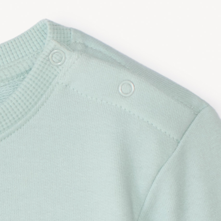 Sweater met print en bouclette patch voor babyjongen 