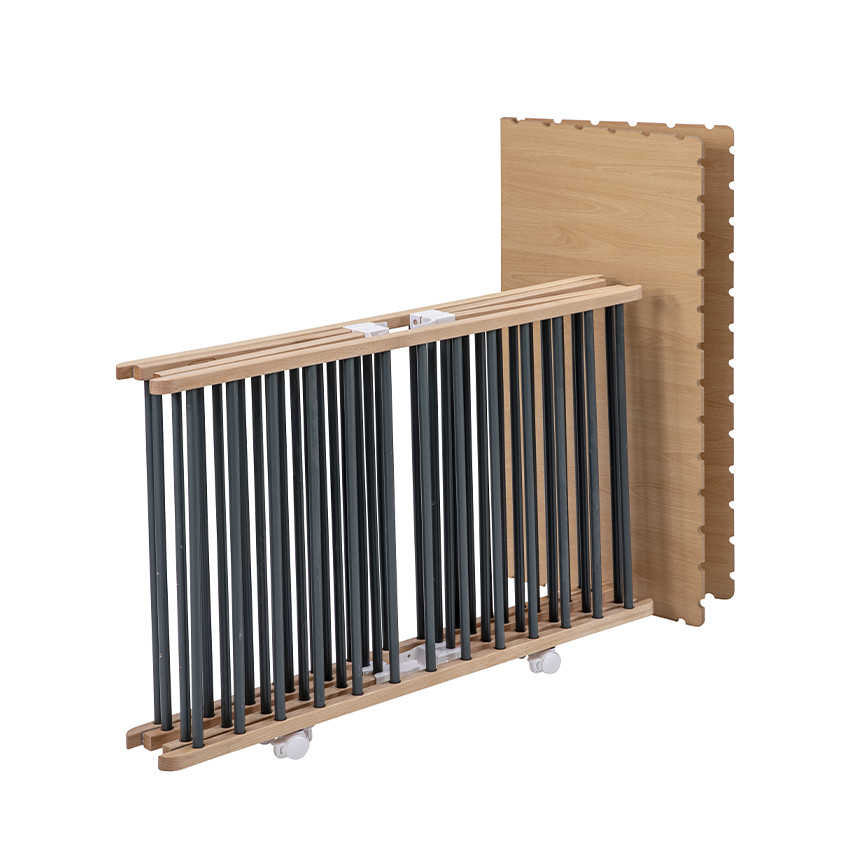 Parc pliant évolutif Gaby coloris kaki/bois naturel 