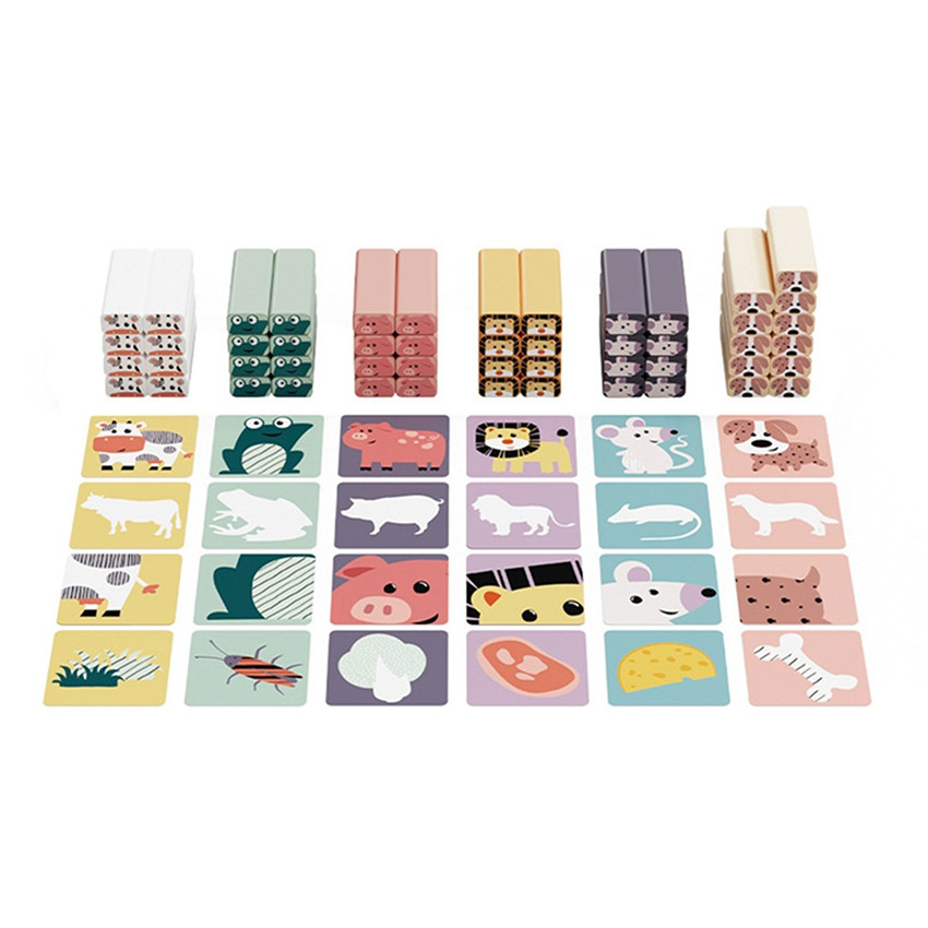 Tour à bascule aux motifs d'animaux 3ans+ 