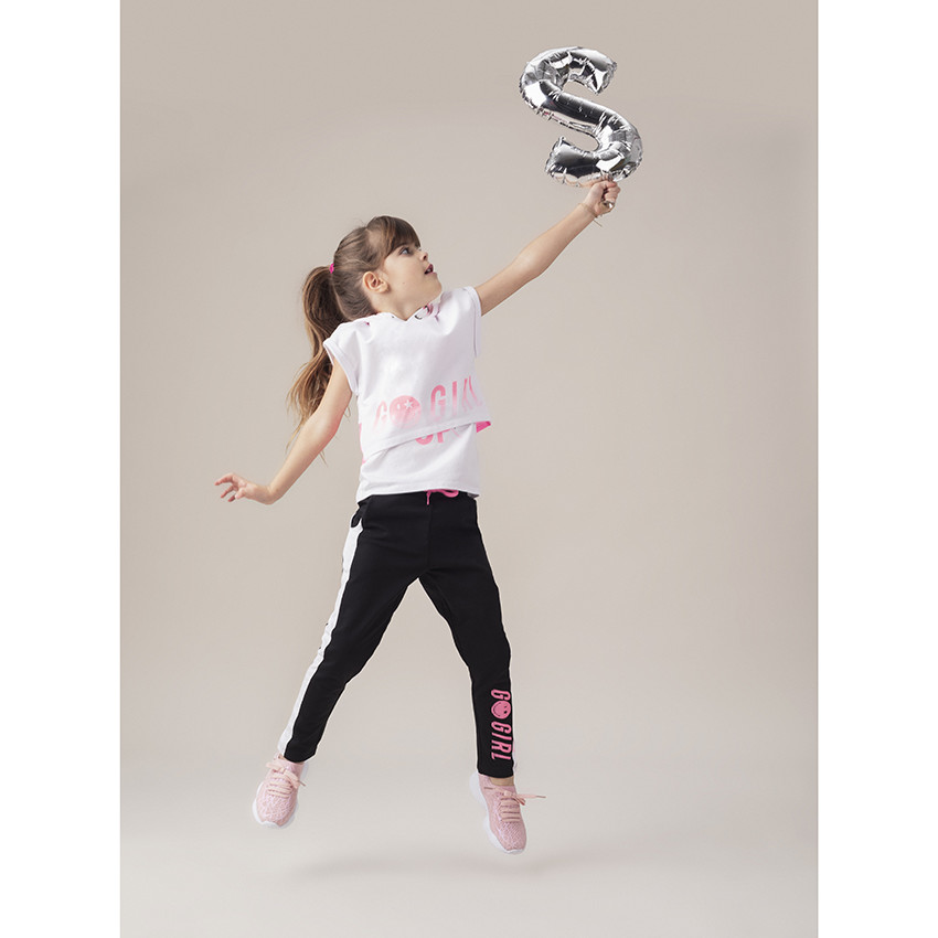 Sneakers van gaasstof met veters en plateauzool 