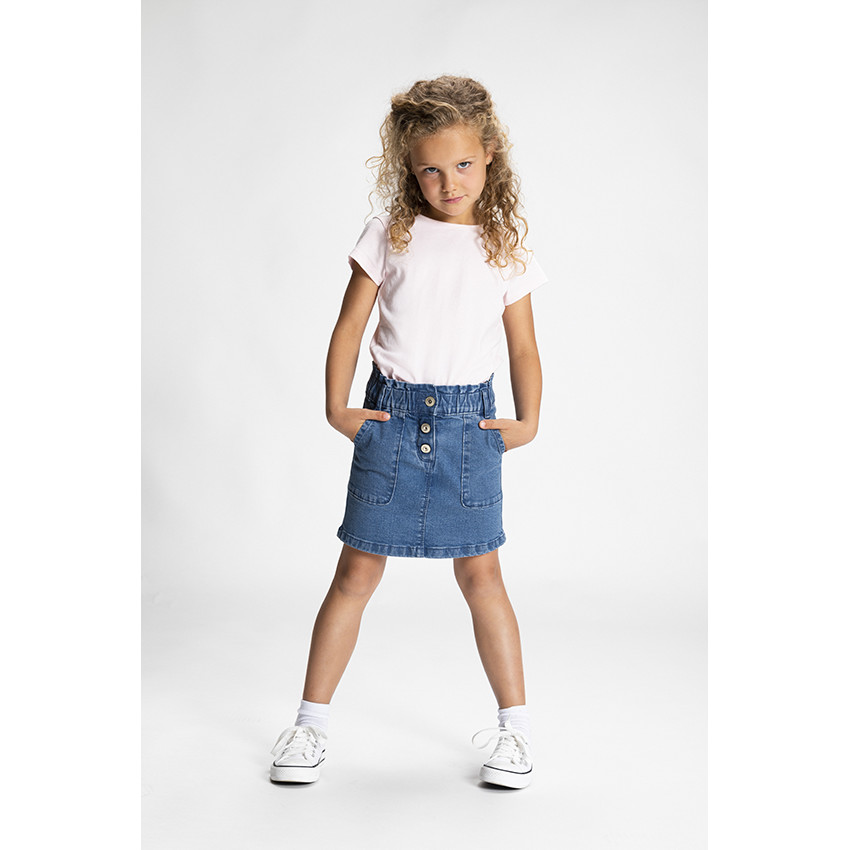 Korte rok van paperbag jeans voor meisjes 