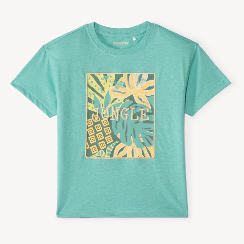 T-shirt manches courtes print tropical fantaisie garçon 