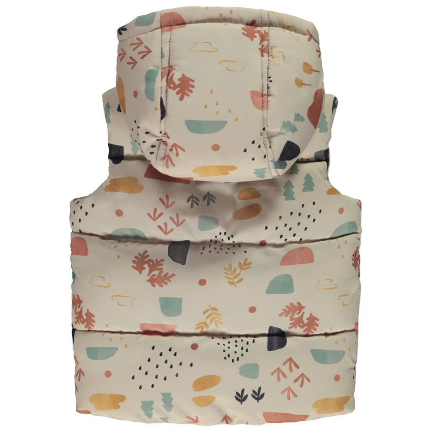 Donsjas zonder mouwen met fantasieprint voor baby jongen 