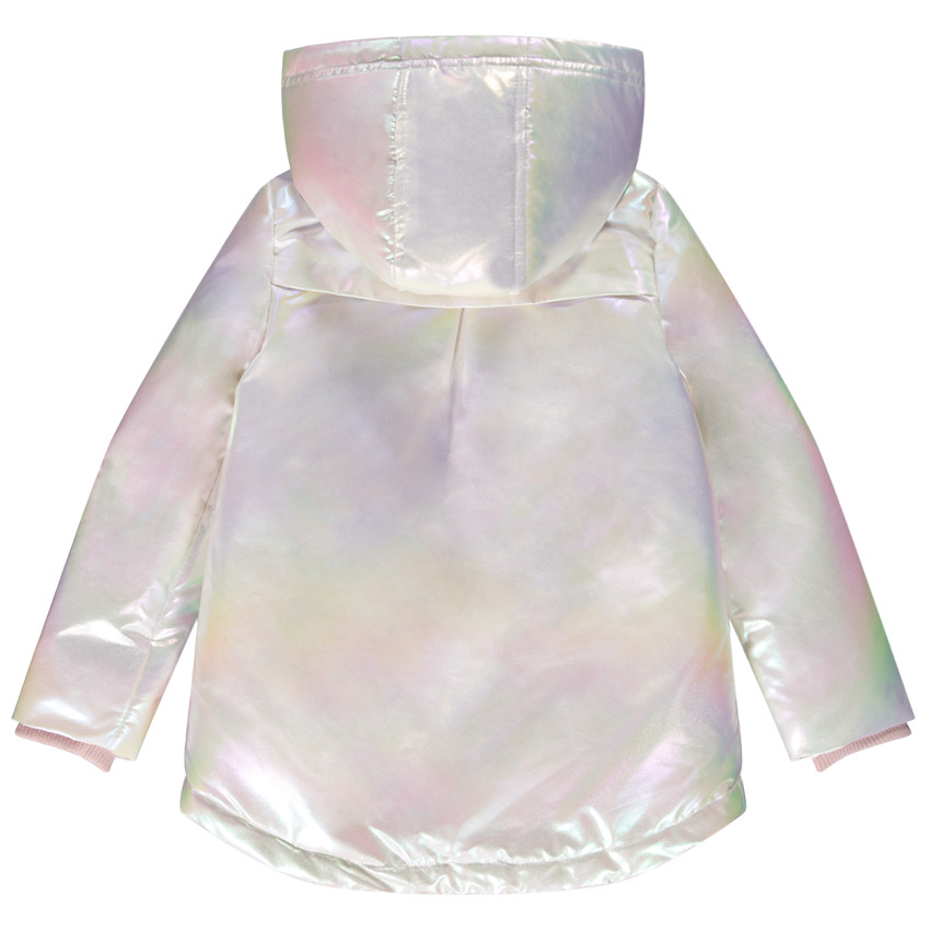 Coupe-vent iridescent à capuche pour fille 