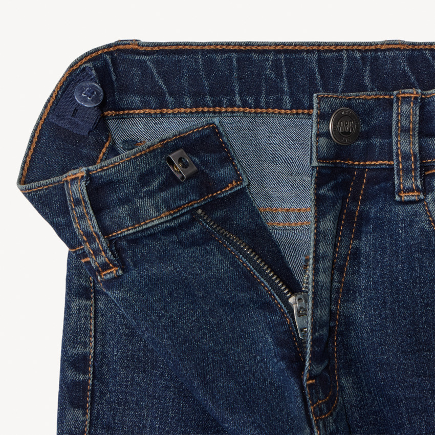 Jean slim en denim avec coutures contrastées pour garçon 