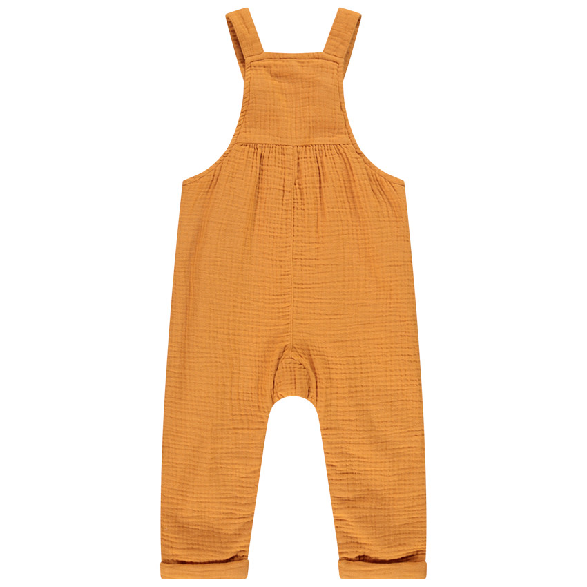 Salopette longue en double gaze de coton pour bébé fille 