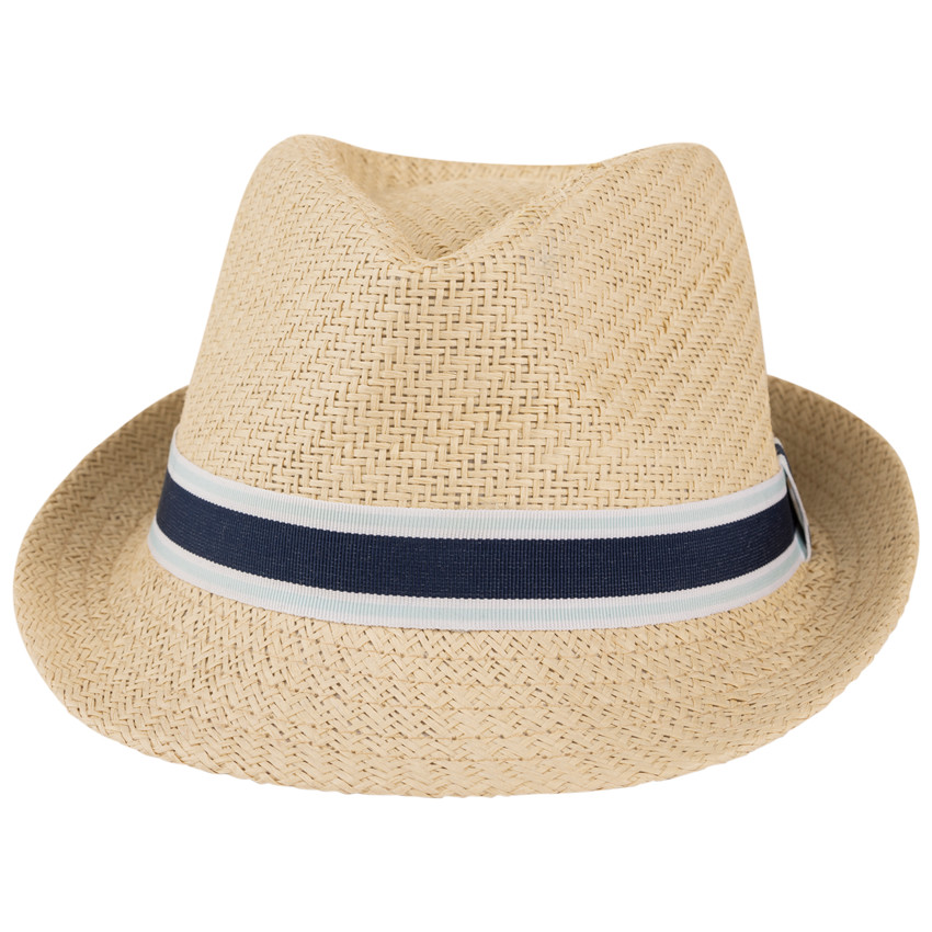 Borsalino tressé avec galon bicolore pour garçon 