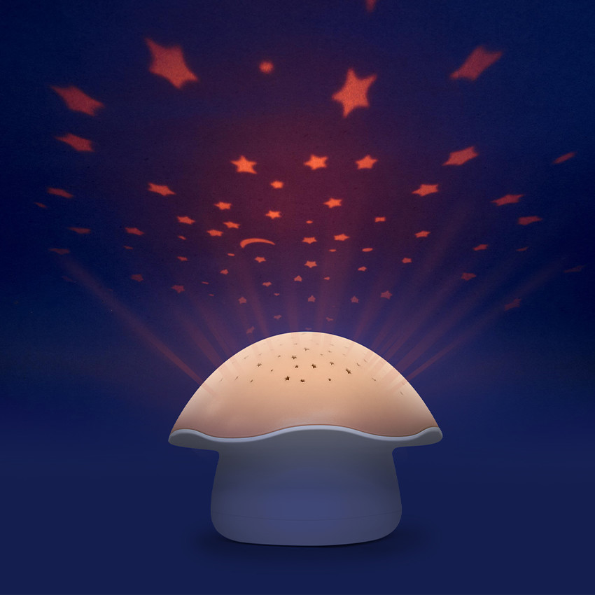 Veilleuse Projecteur d'étoiles Champignon - Rose 