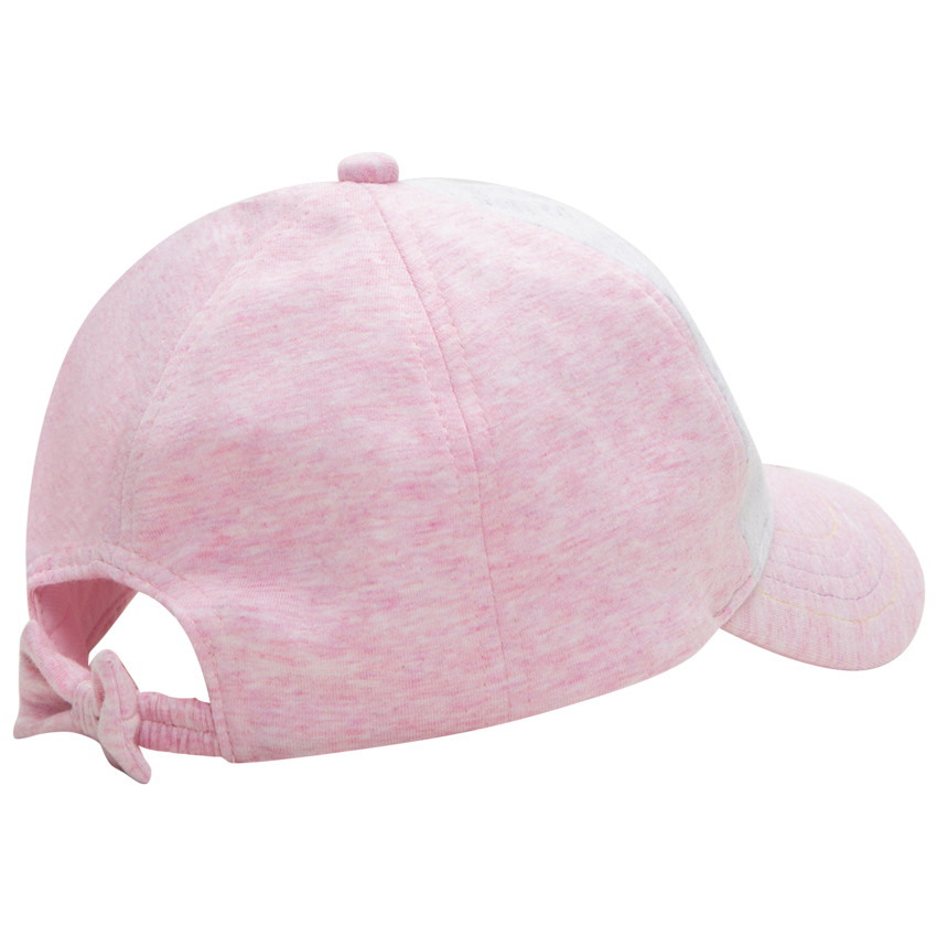 Tweekleurige pet met Smiley Baby borduursel voor meisjes 