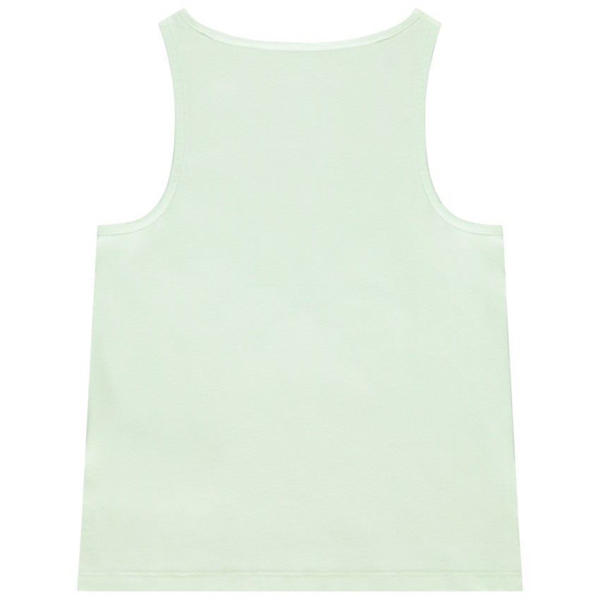 Débardeur uni avec palmier à broderie frange pour fille  