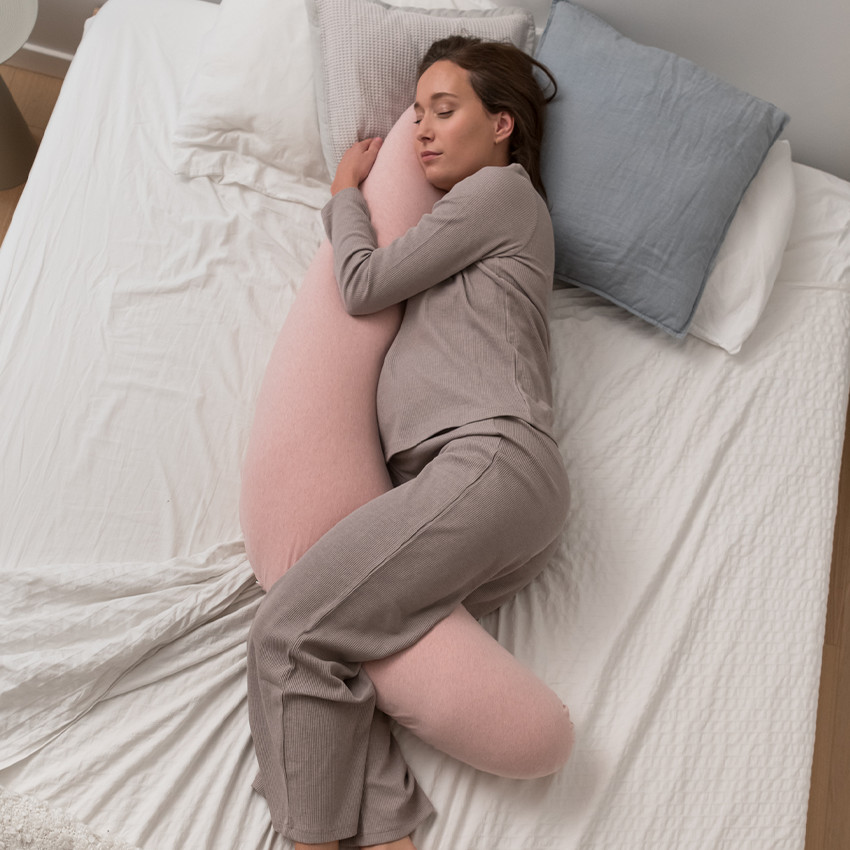 Grand coussin multi-usage Buddy Chiné Pink 