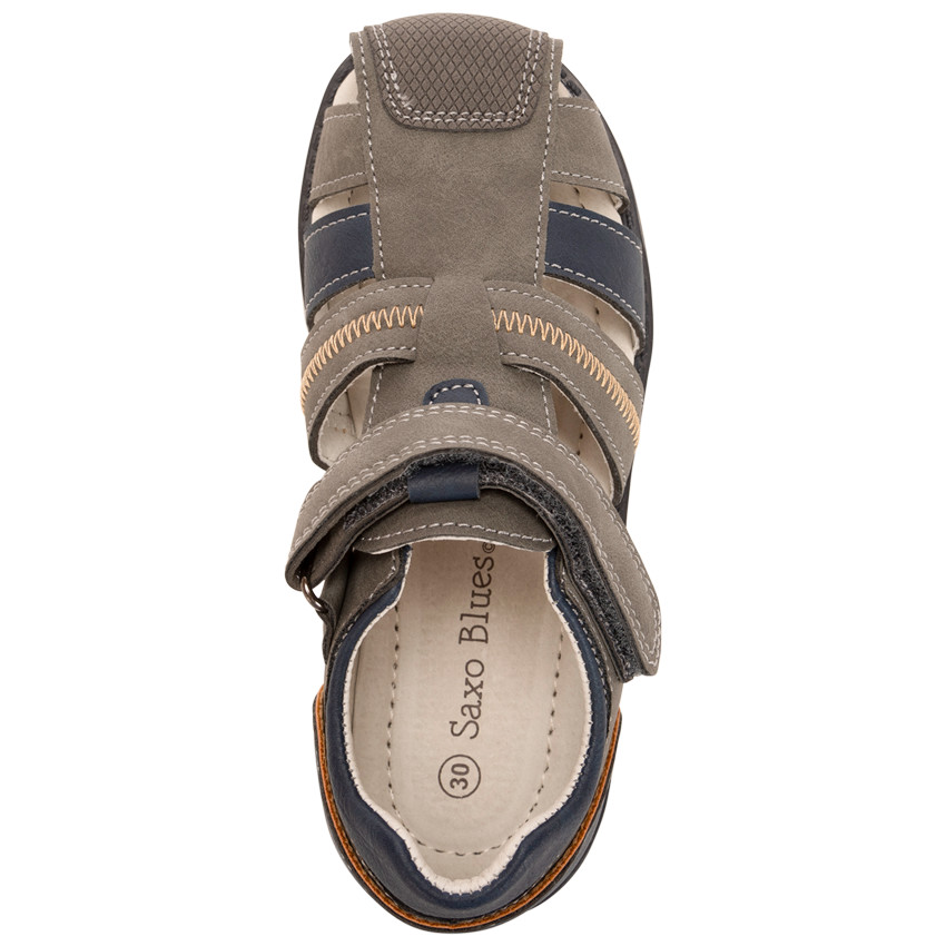 Sandalen leder effect met scratch voor jongens 