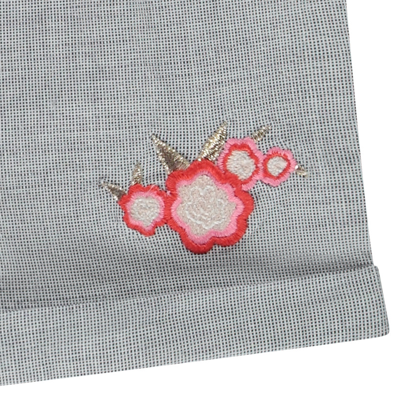 Short à mini carreaux et broderie fleurs pour bébé fille 