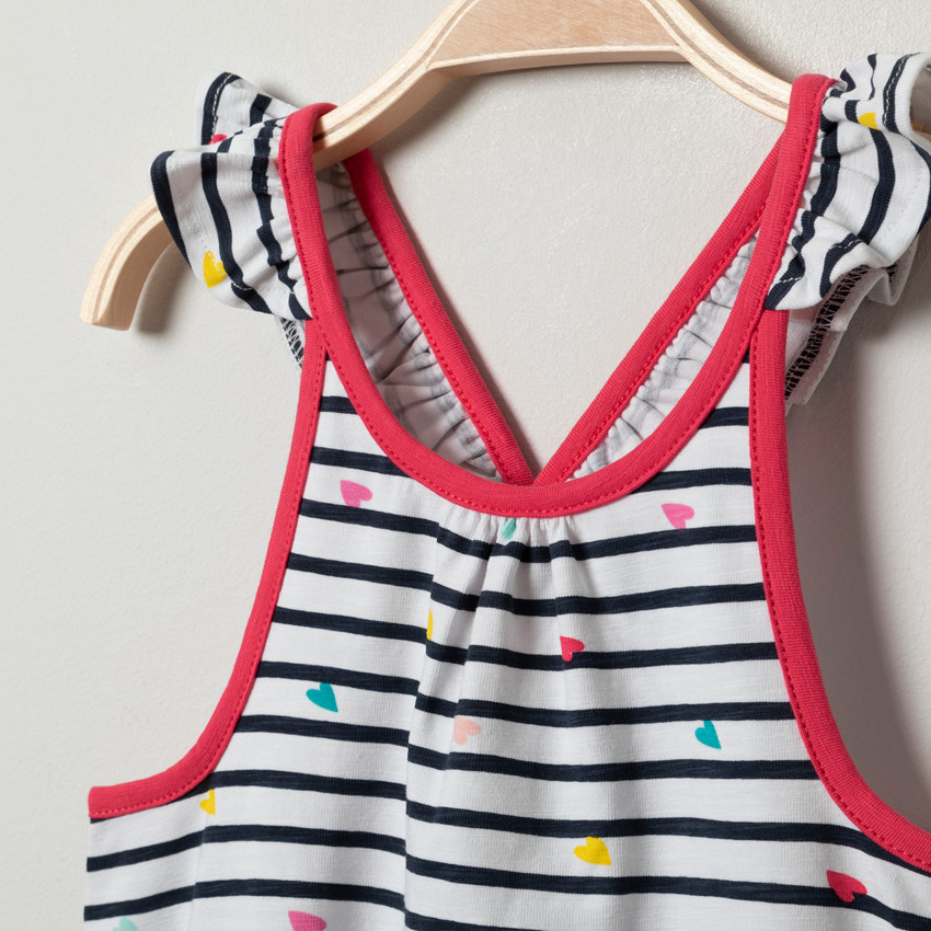 Rok met bloemen en schouderbandjes voor meisjes 