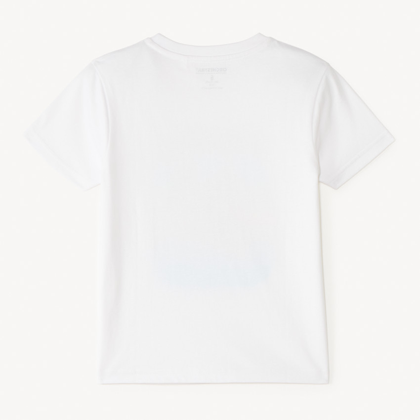 T-shirt manches courtes uni print estival fantaisie garçon 