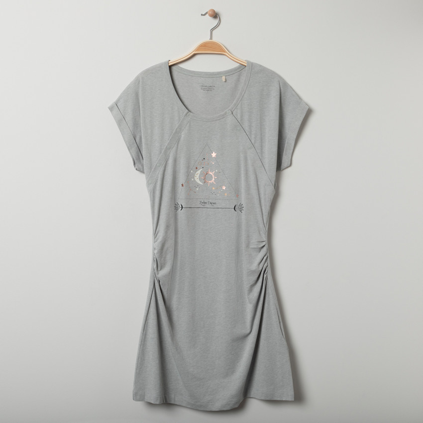 Chemise de nuit de grossesse et d'allaitement print astrologie 