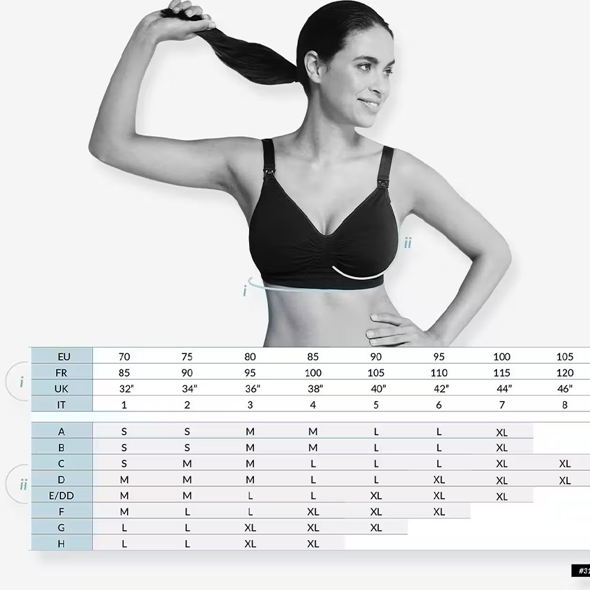 L - Soutien-gorge d'allaitement armatures Carri-gel sans coutures Noir 