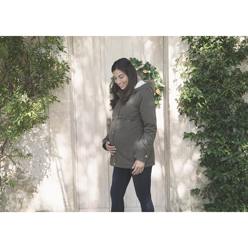 Parka de grossesse évolutive doublée sherpa 