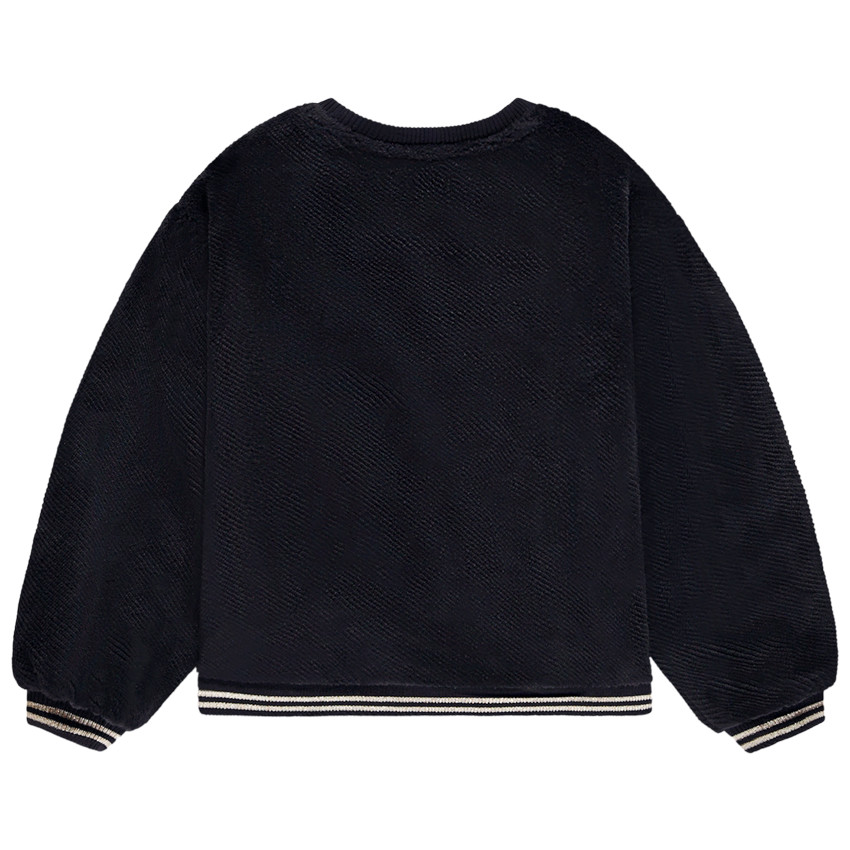 Oversized sherpa sweatshirt met gouden borduurwerk Nice voor meisjes 