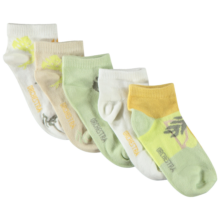 Set van 7 paren van korte exotische sokken voor jongens 