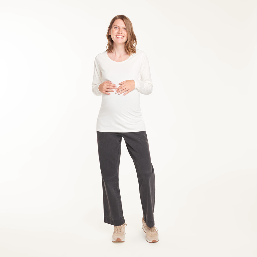 T-shirt manches longues de grossesse uni 