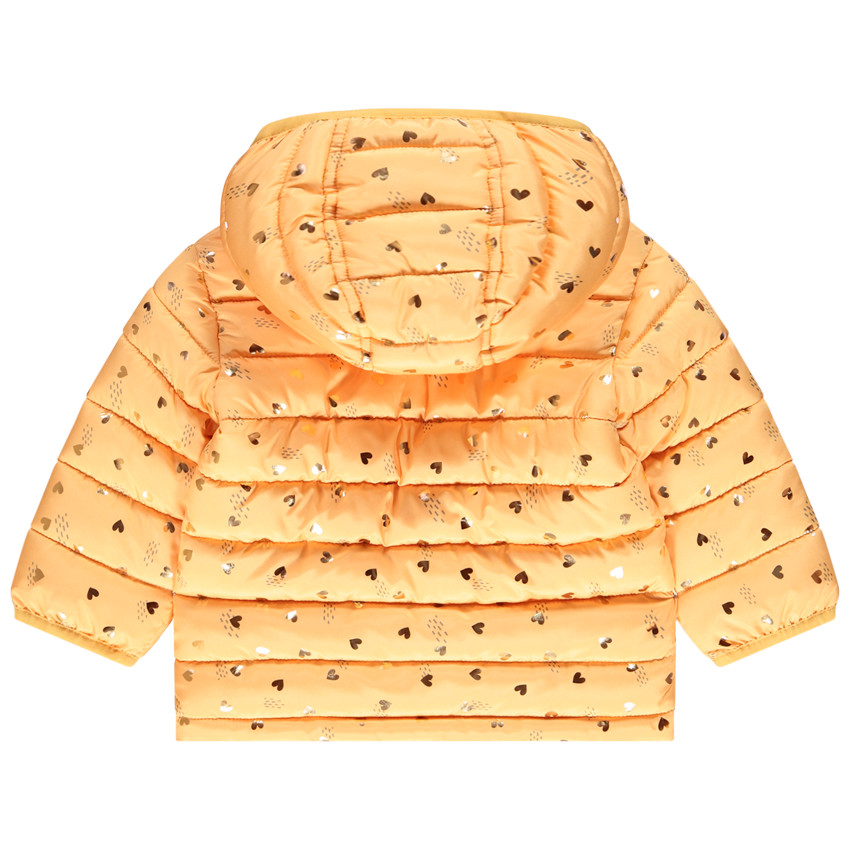 Doudoune à capuche imprimée coeurs pour bébé fille 