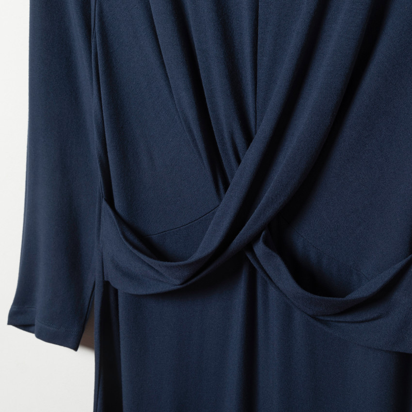 Jurk voor zwangerschap met lange mouwen in blauw 