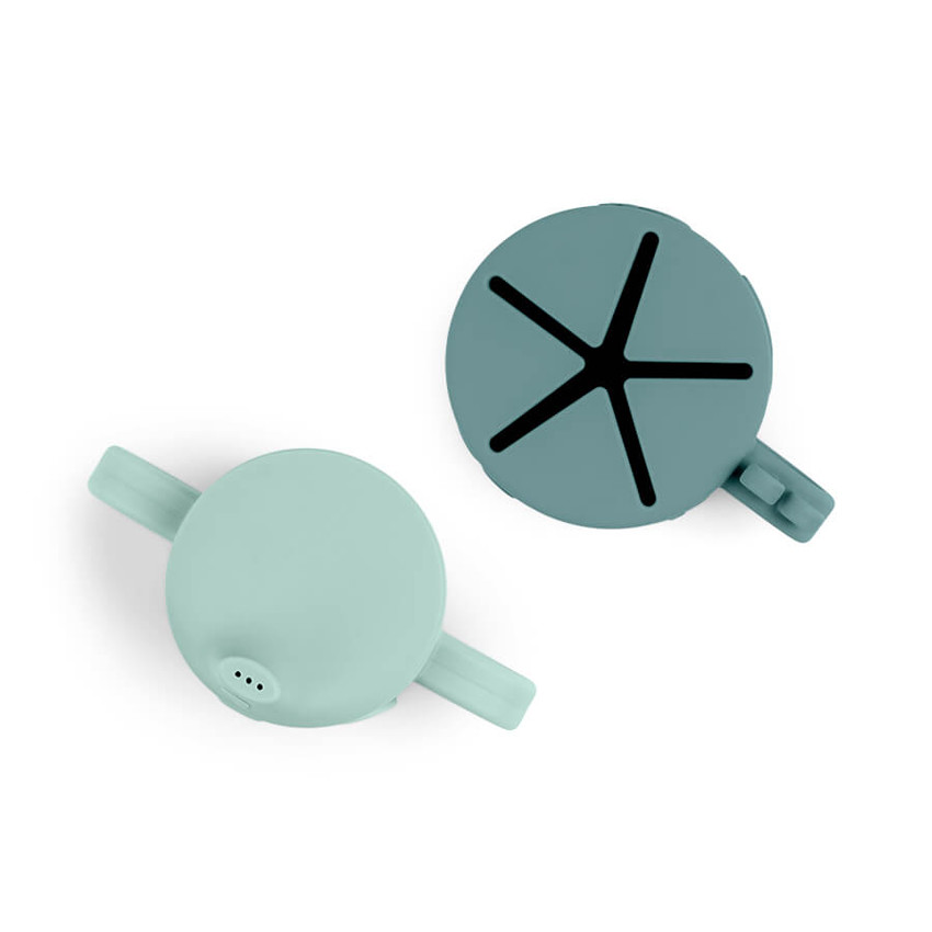 Lot de 2 tasses en silicone Deer friends - Bleu 