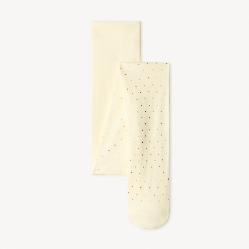 Paar fijne panty's met gouden stippen voor meisjes 