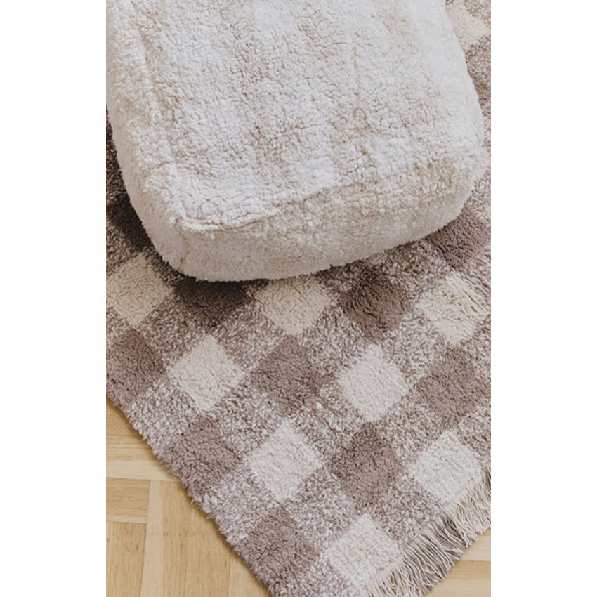 Poef Vichy Ivory 40x40x20cm 