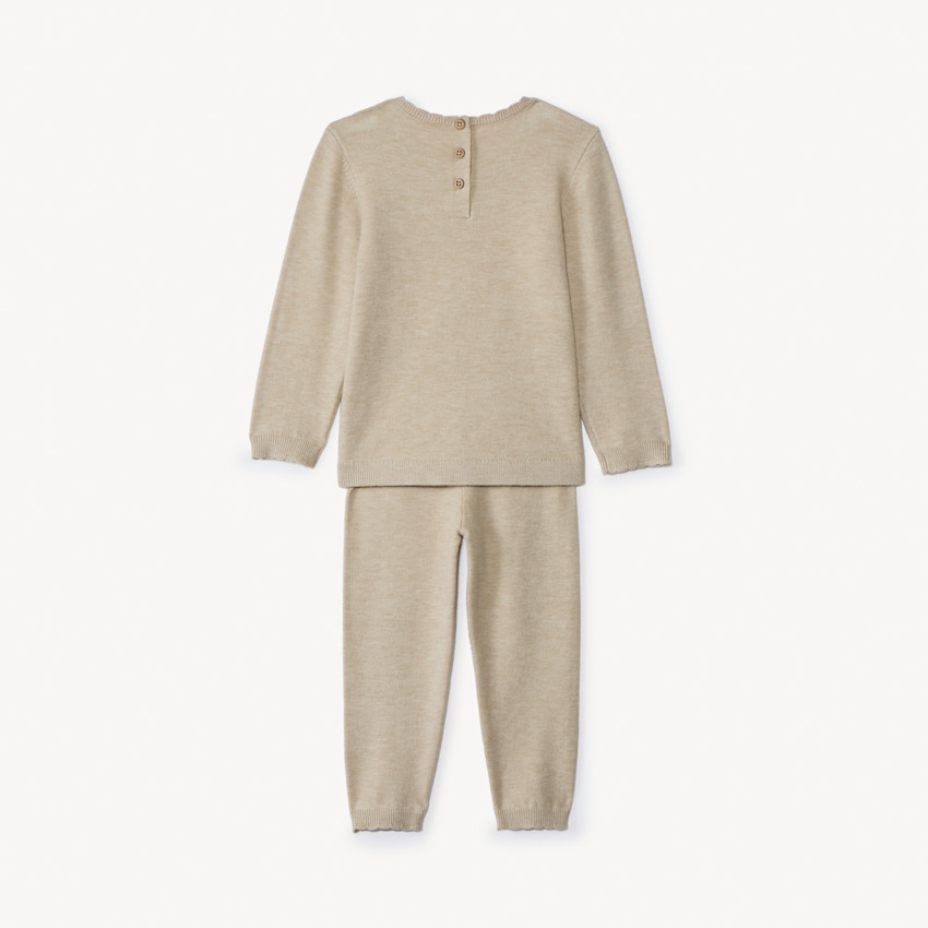 Set van 2 delen complete look in breiwerk voor babymeisje 