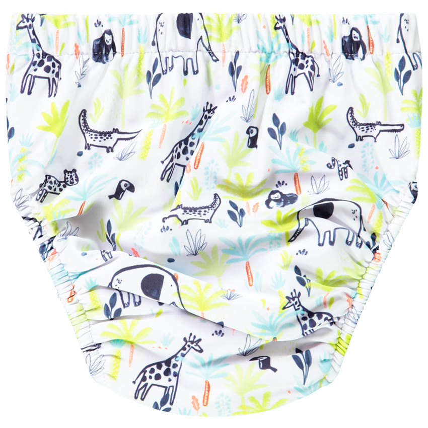 Slip de bain anti-UV imprimé animaux pour bébé garçon 