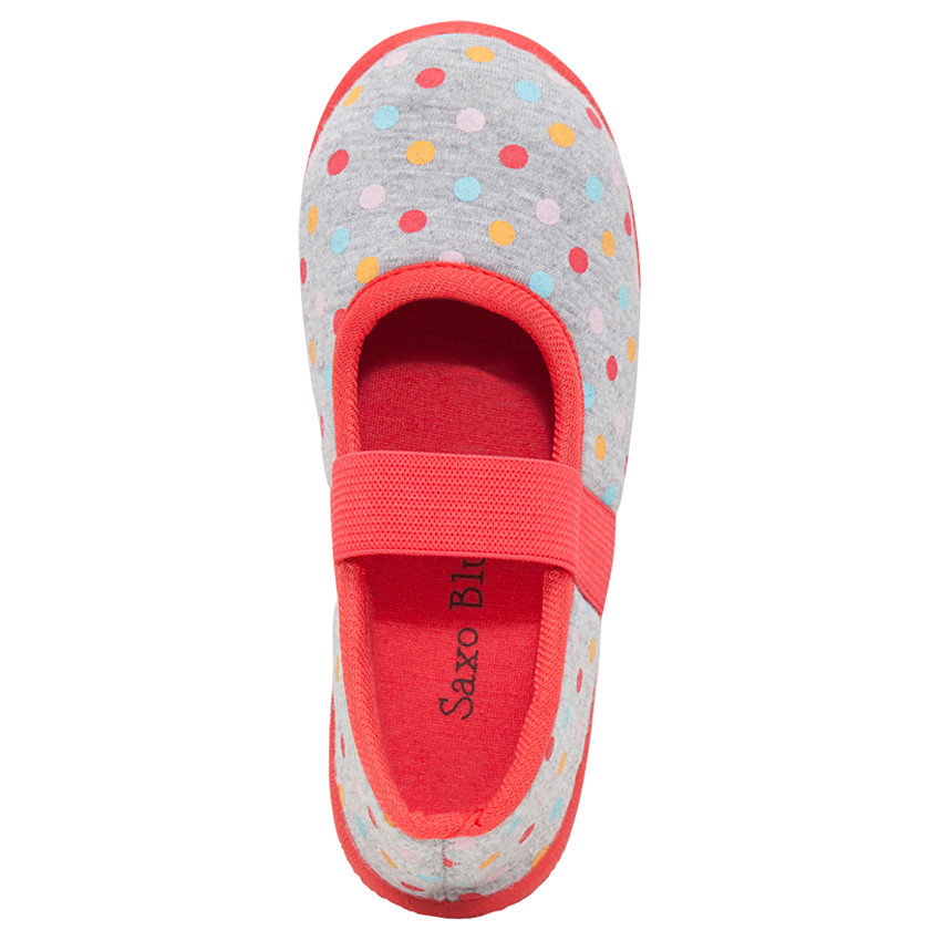 Chaussons babies en jersey à pois avec bride élastiquée 