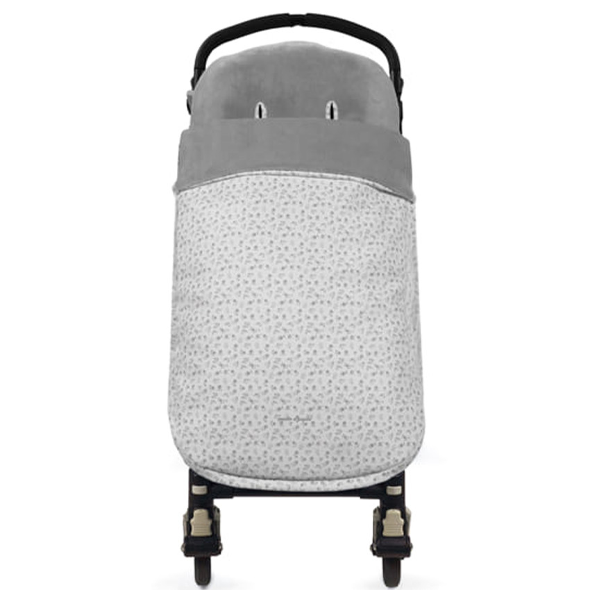 Voetenzak kinderwagen Winter Little Bloom Flowers Grijs TOG 3,5 