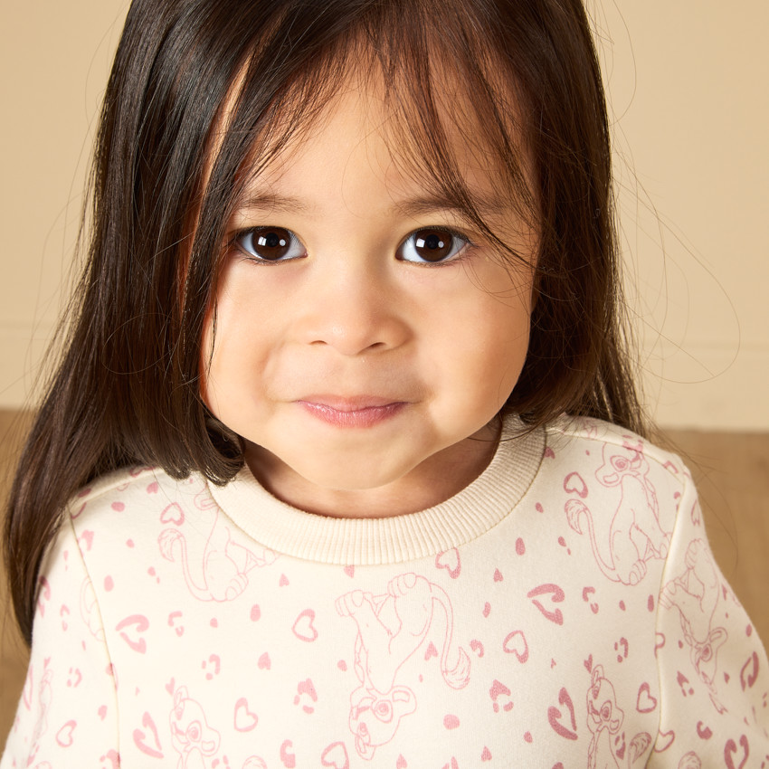 Lange mouwen jurk met Le Roi Lion Disney print voor meisjes 