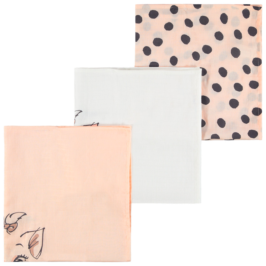 Lot de 3 langes en coton motif Marie Aristochats Disney 