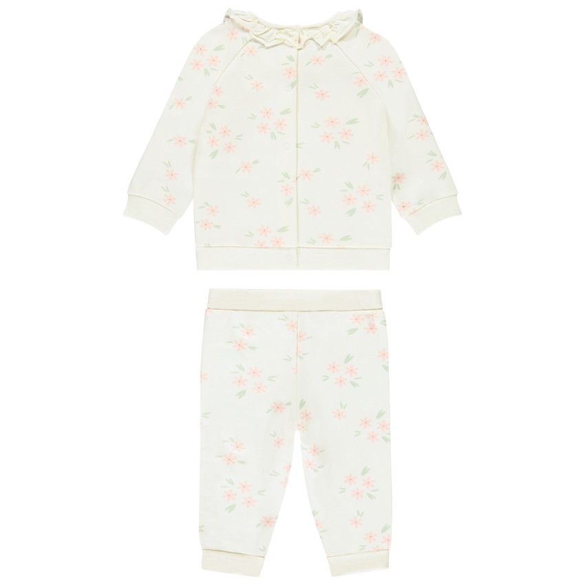 Ensemble jogging 2 pièces imprimé fleuri pour bébé fille 