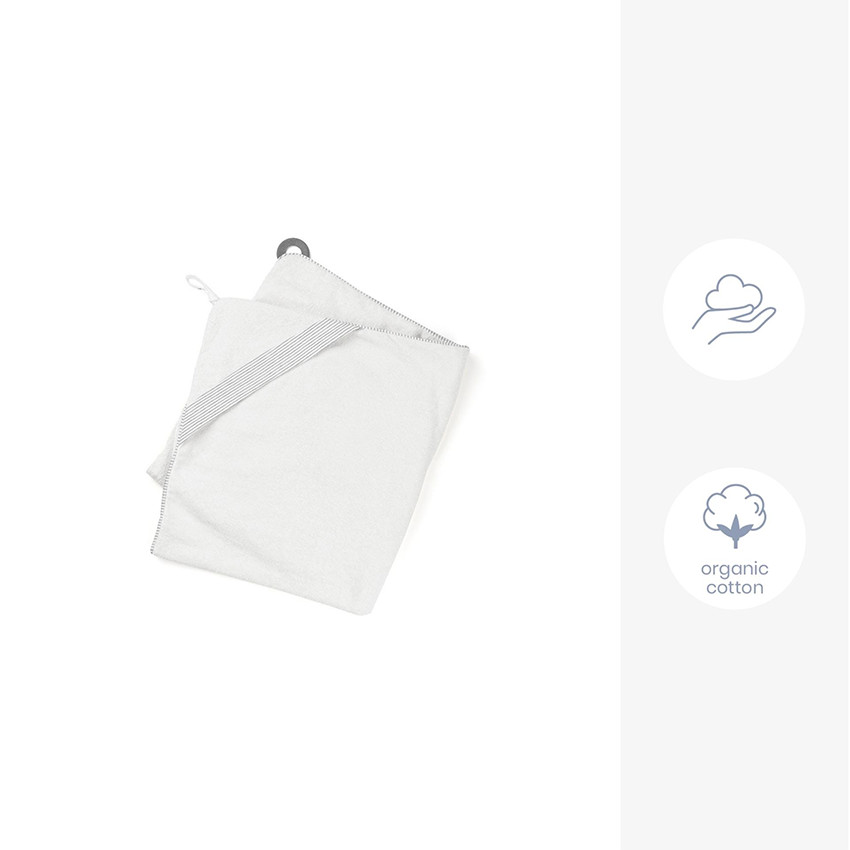 Badcape XL met bijtring Dry'n Play White 