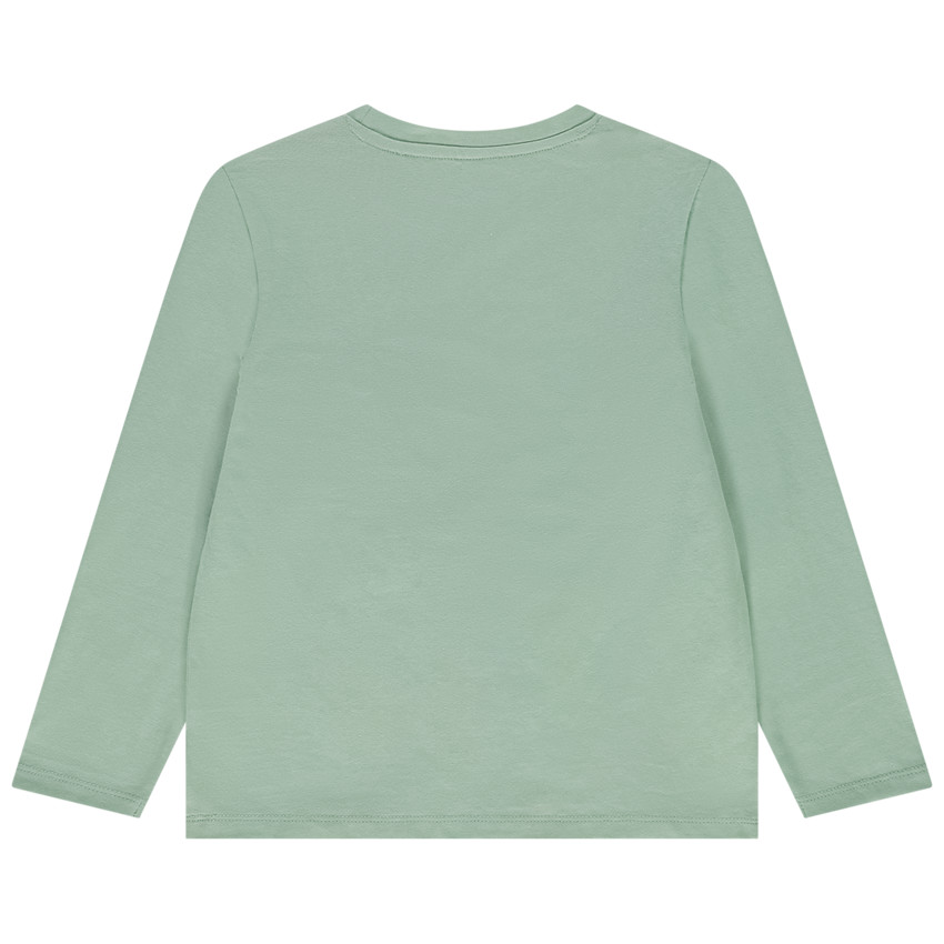 T-shirt lange mouwen in jersey print dinosaurus voor jongen 