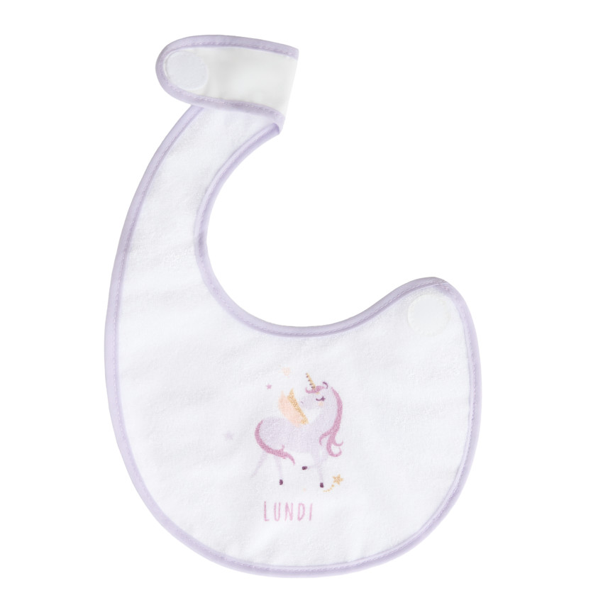 Set van 7 unicorn slabbetjes 