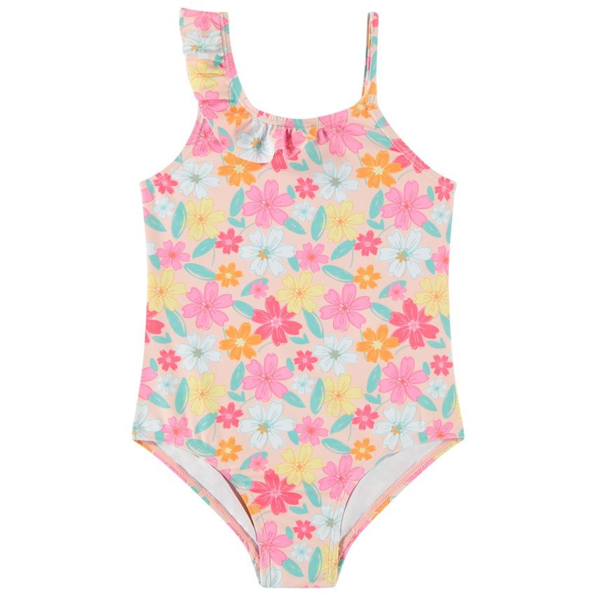 Eén stuk badpak met bloemen voor meisjes 