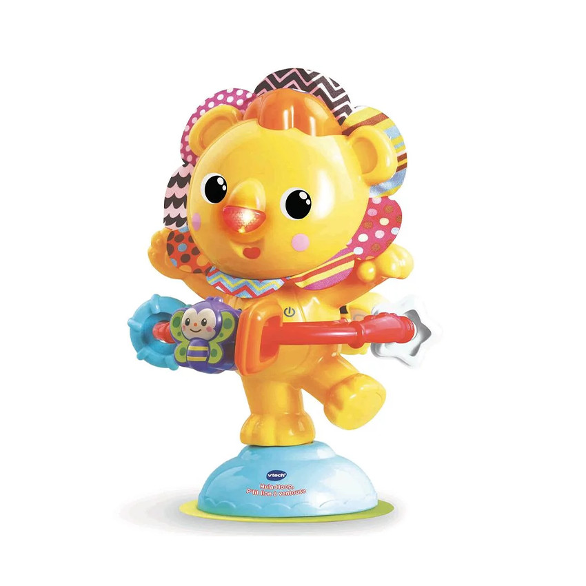 Jouet musical Hula-Hoop, P'tit lion à ventouse jaune 