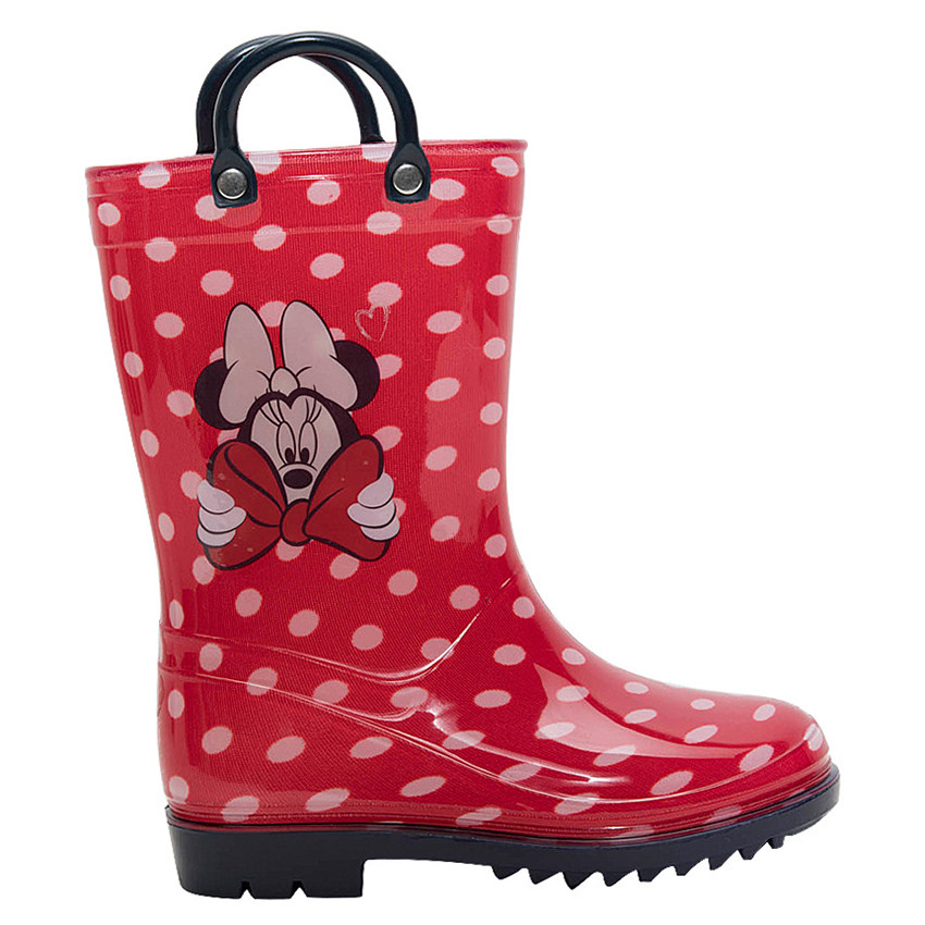 Regenlaarzen met stippen en print van Minnie Disney 